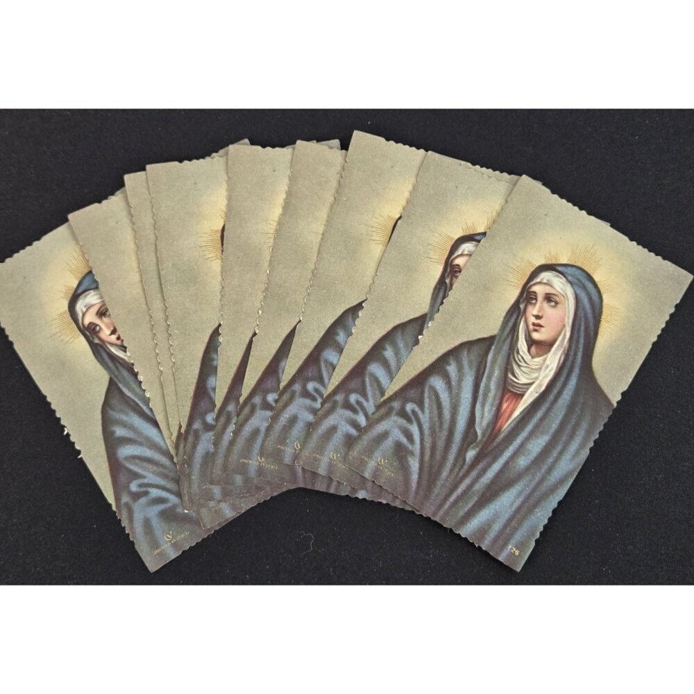 Vintage Holy Cards Lot 10pc NOS Virgin Mary Italy